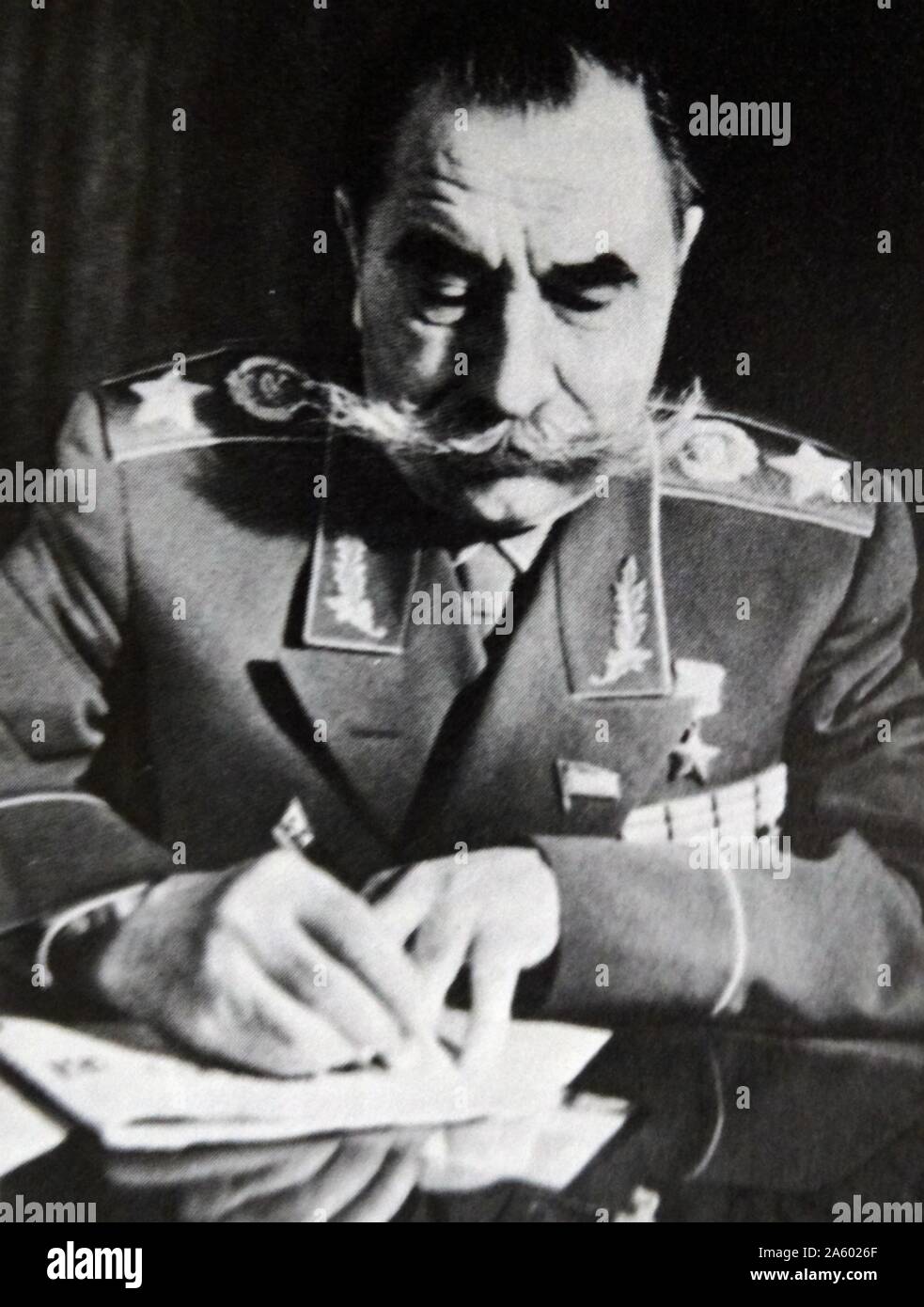 Budyonny Semyon, il maresciallo. Con le parole di uno dei suoi ufficiali, "un uomo con un enorme di baffi e un poco cervello'. Foto Stock