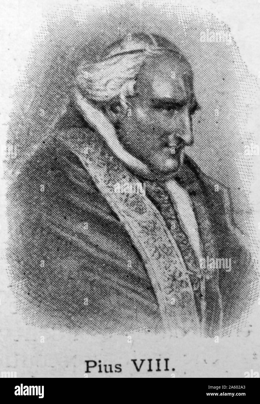 Pio VIII. Un diciannovesimo secolo il papa (1829-1830). Foto Stock