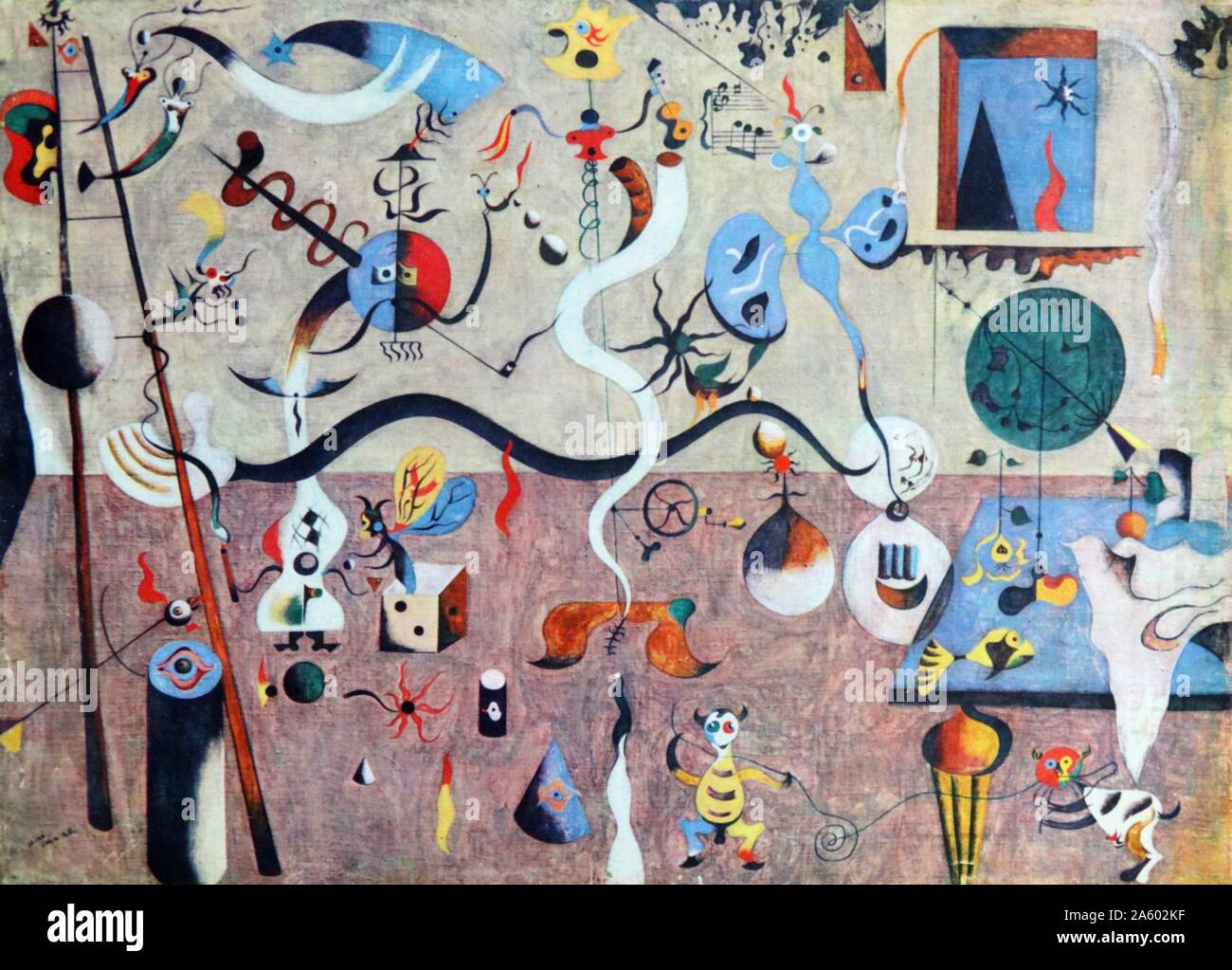 Il carnevale di Arlecchino 1924/25 da Joan Miró 1893 - 1983. Pittore  spagnolo, scultore e ceramista Foto stock - Alamy