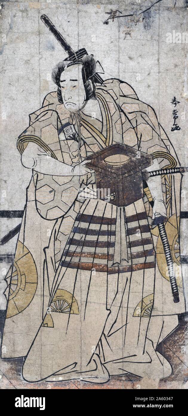 Xilografia illustrazione mostra Onoe Matsusuke, un attore Giapponese. Datata c1900 Foto Stock