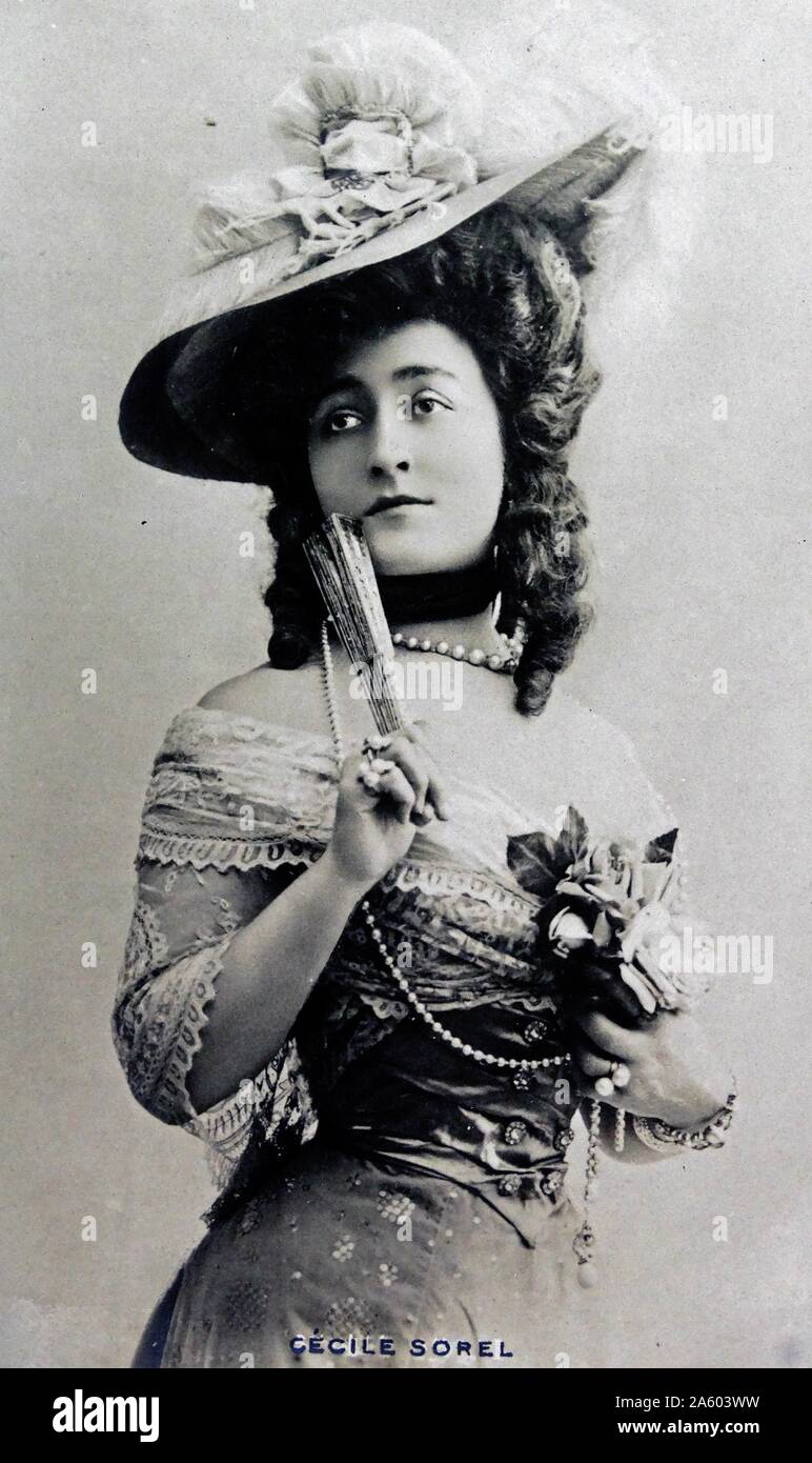 Cécile Sorel (1873-1966), un francese attrice comica. Datata del XIX secolo Foto Stock