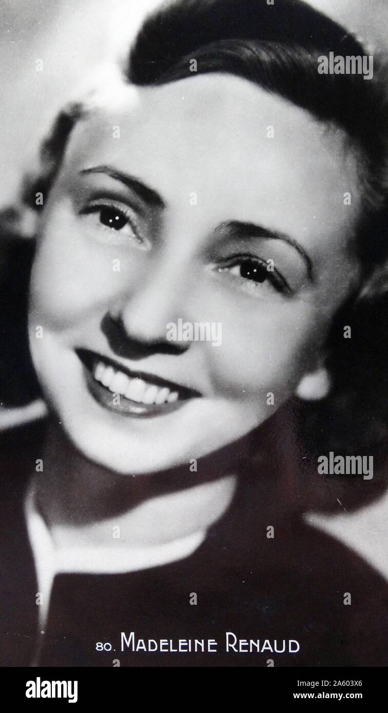 Madeleine Renaud (1900-1994) un attrice francese. In data xx secolo Foto Stock