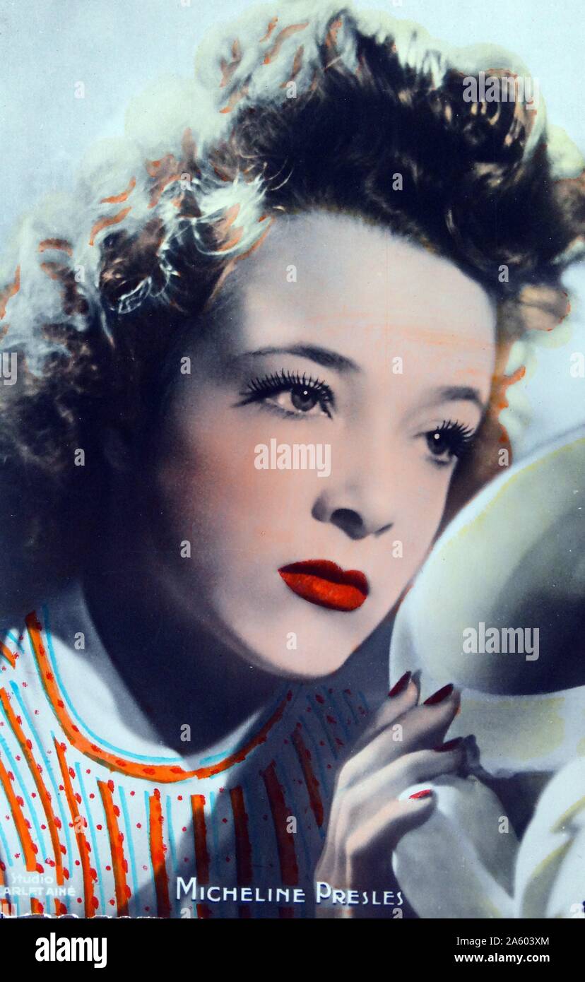 Micheline Presle (1922-) un attrice francese e ultima schermata leggenda della Golden Age. In data xx secolo Foto Stock
