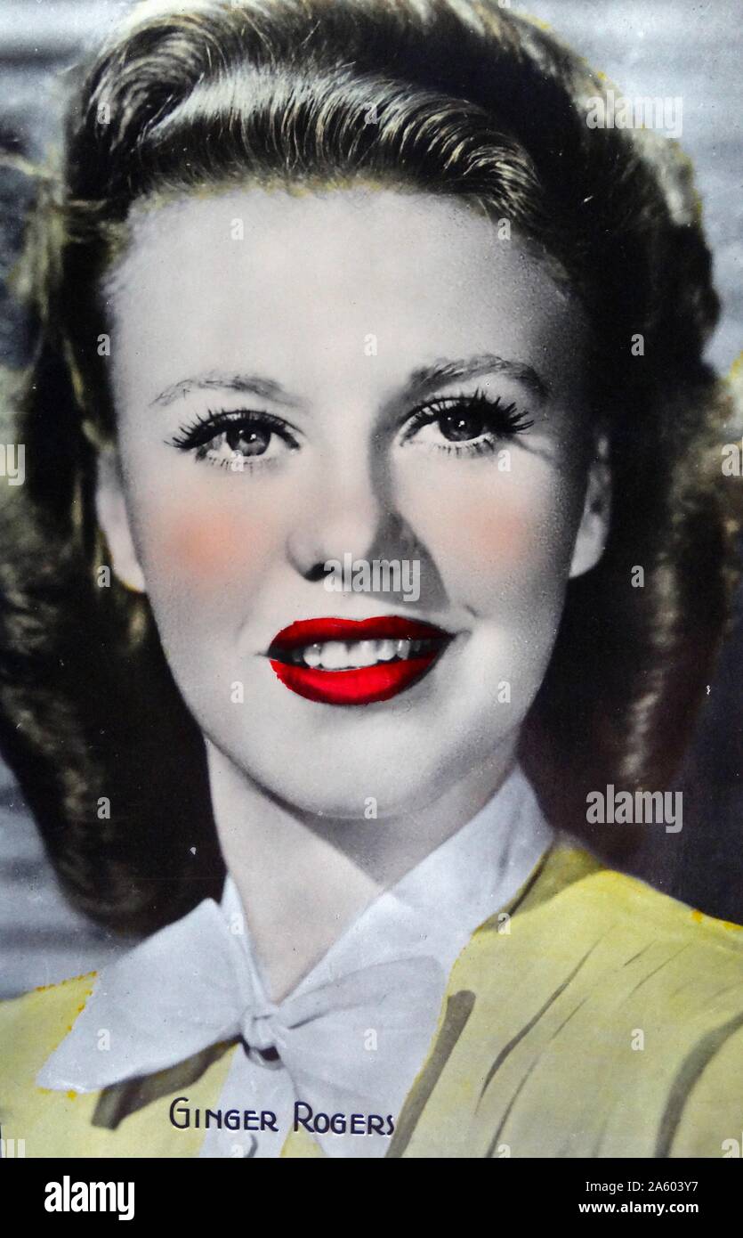 Ginger Rogers (1911-1995) un'attrice americana, ballerino e cantante. In data xx secolo Foto Stock
