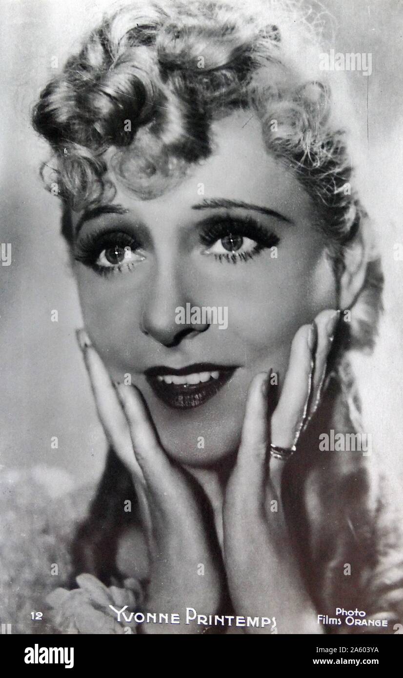 Yvonne Printemps (1894-1977), francese cantante e attrice. In data xx secolo Foto Stock