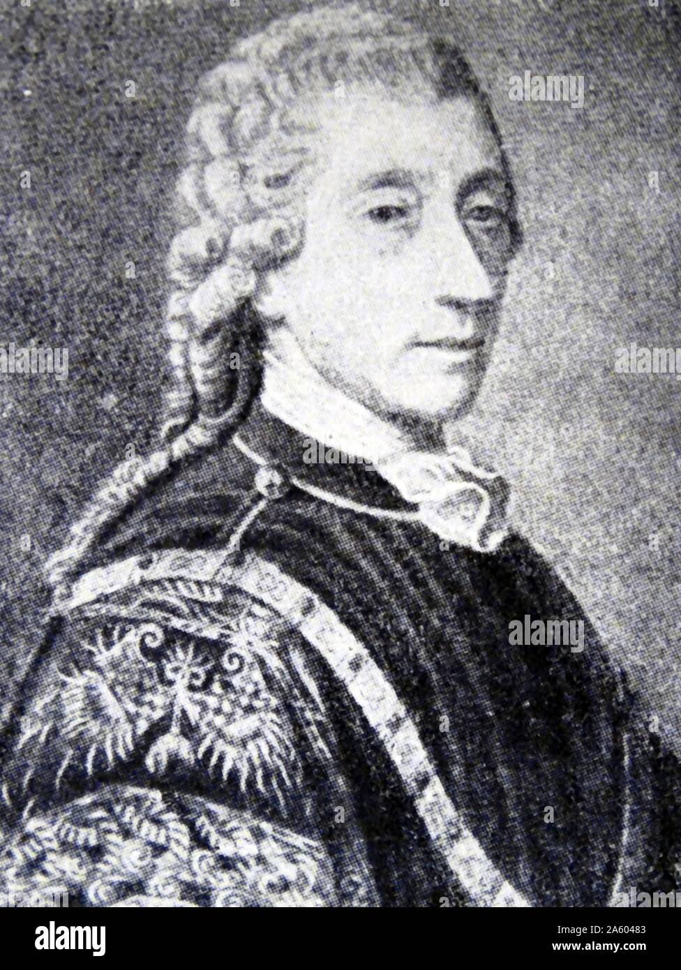 Ritratto di Wenzel Anton, principe di Kaunitz-Rietberg (1711-1794) di un diplomatico e statista del Sacro Romano Impero. Dipinto da Jean-Étienne Liotard (1702-1789) un pittore svizzero-francese. Datata xviii secolo Foto Stock