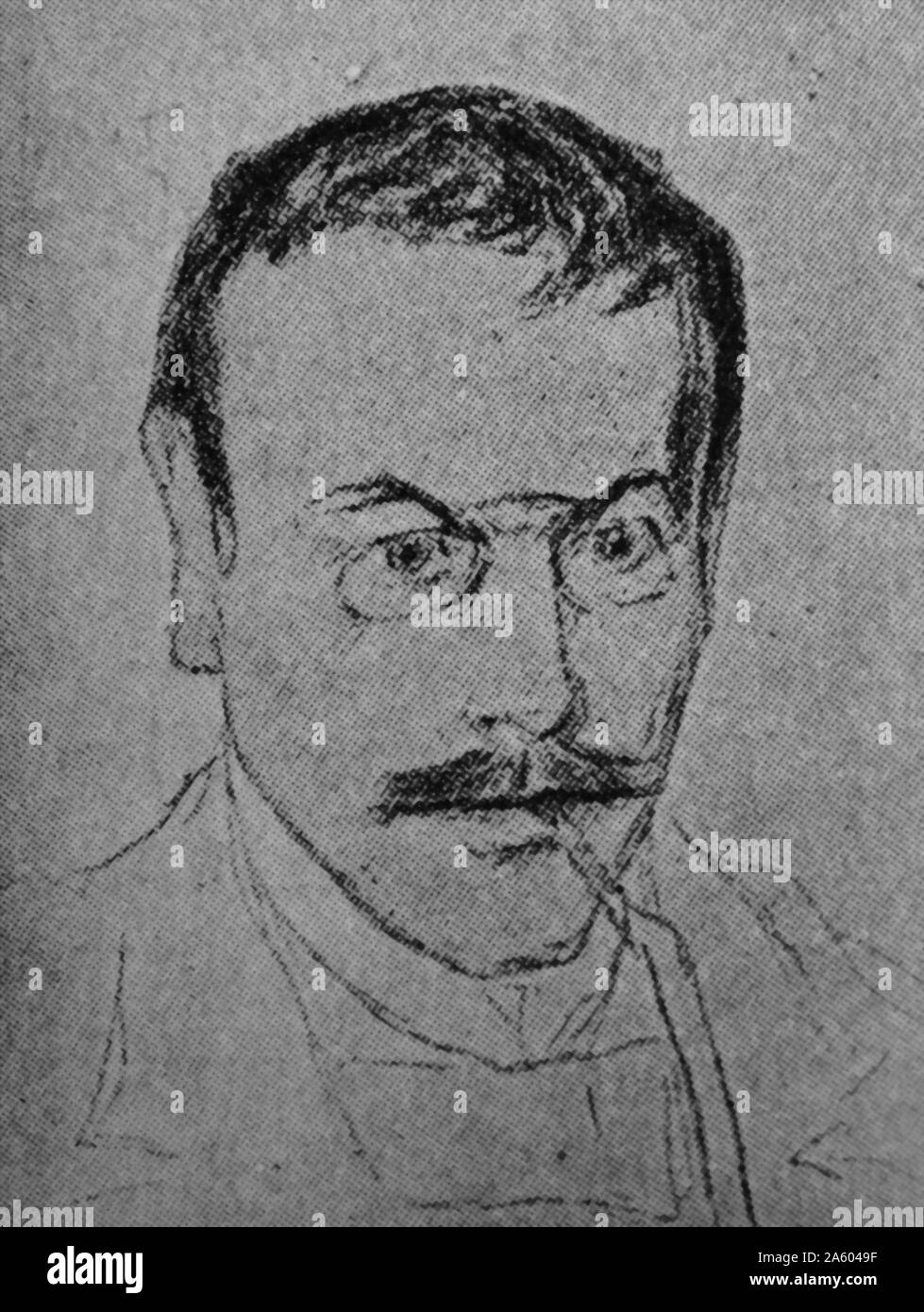 Ritratto di Hans Aanrud (1863-1953) un norvegese autore. In data xx secolo Foto Stock