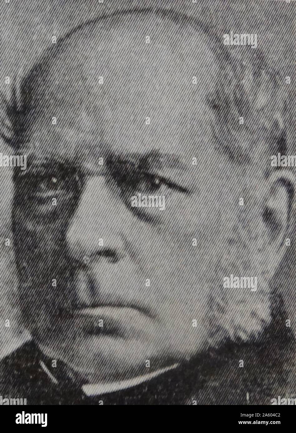 Ritratto di Sir Henry Bessemer (1813-1898) un inventore inglese. Datata del XIX secolo Foto Stock