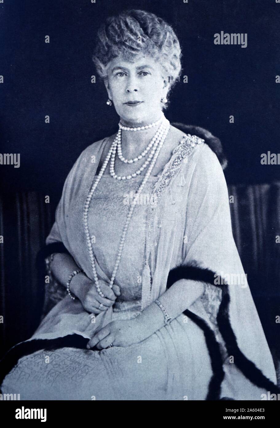 Ritratto fotografico della regina Alexandra della Danimarca (1844-1925) regina consorte del Regno Unito di Gran Bretagna e Irlanda e Imperatrice consorte dell India come la moglie di King-Emperor Edward VII. In data xx secolo Foto Stock
