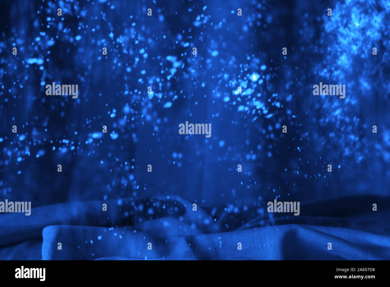 Abstract blu brillantini glitter natale nuovi anni di sfondo del modello di progettazione Foto Stock