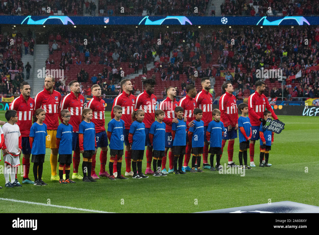 Atlético de Madrid ex team.Atlético de Madrid ha vinto da 1 a 0 oltre il Bayer Leverkusen, obiettivo di pentecoste di Alvaro appartamento Morata nella terza sessione di Champions League Gruppo D. (foto di Jorge Gonzalez/Pacific Stampa) Foto Stock