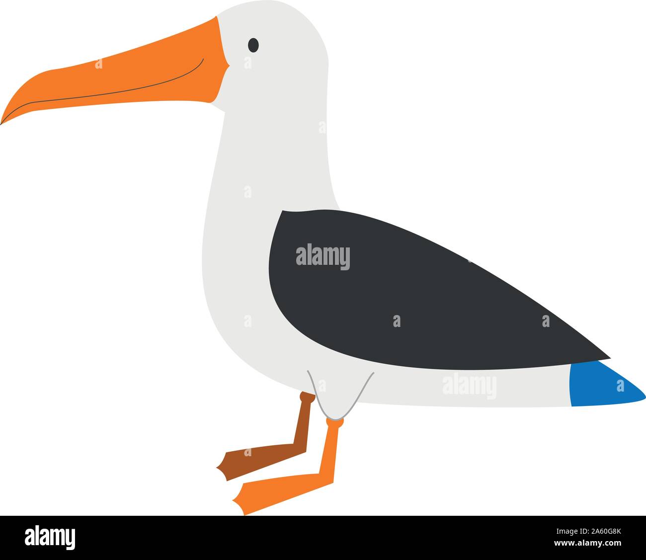 Cartoon carino albatross illustrazione vettoriale Illustrazione Vettoriale