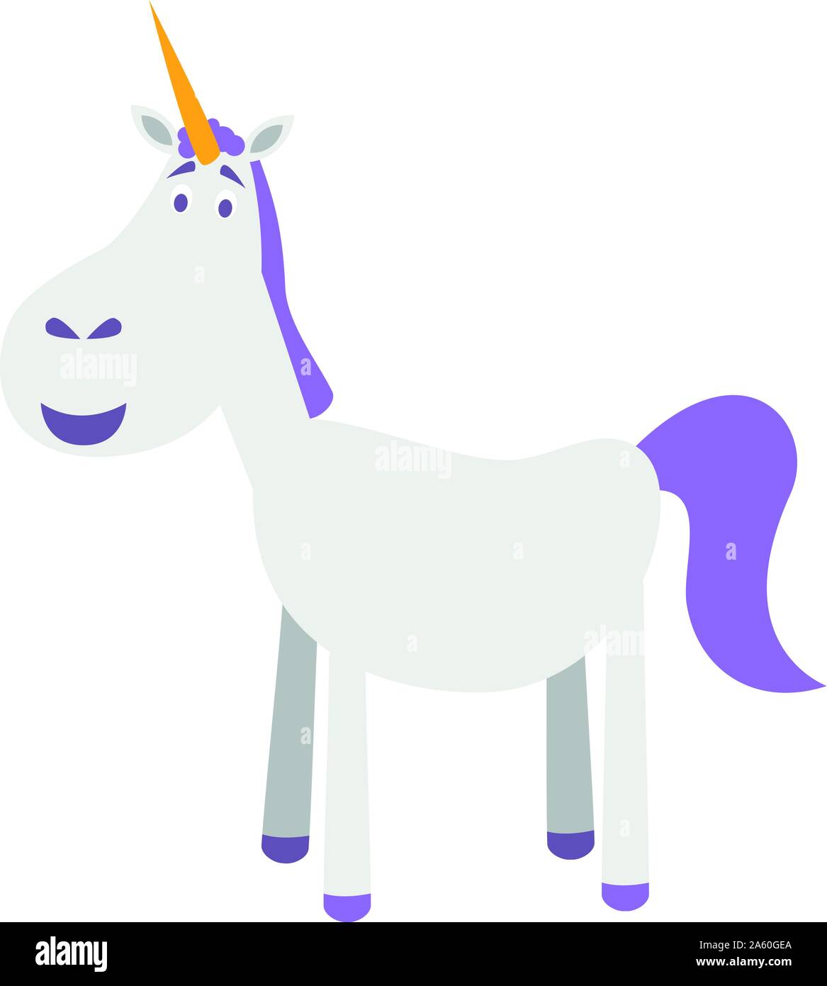 Cartoon carino unicorn illustrazione vettoriale Illustrazione Vettoriale