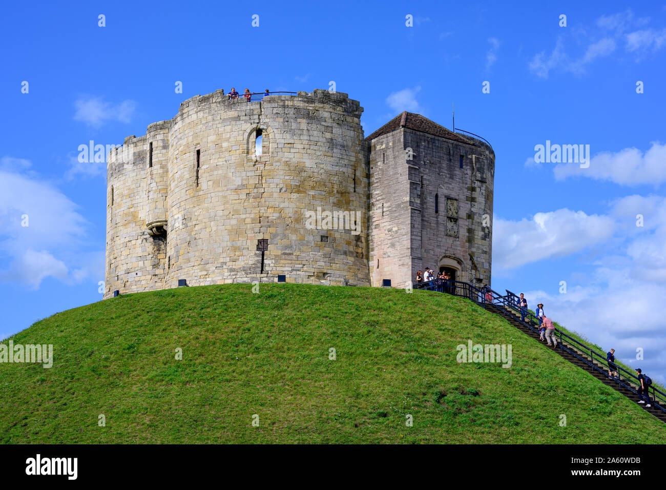 La Torre di Clifford, York, Yorkshire, Inghilterra, Regno Unito, Europa Foto Stock