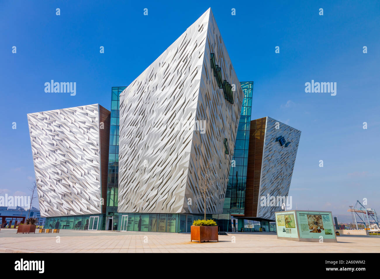 Titanic Belfast, Belfast, Ulster (Irlanda del Nord, Regno Unito, Europa Foto Stock