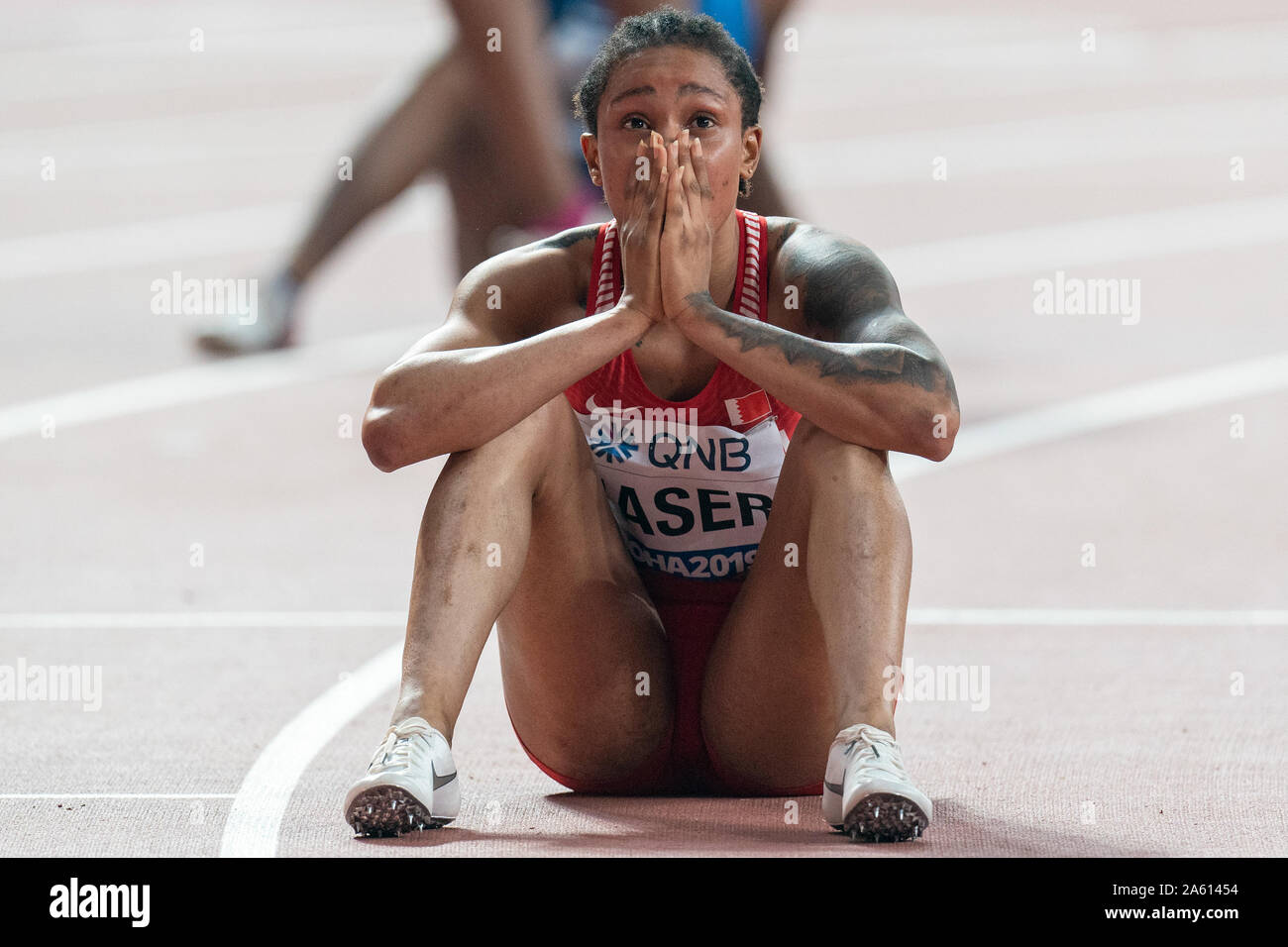 3 ottobre 2019 Doha, Qatar atletica campionato mondiale 2019 IAAF Campionati del Mondo di atletica leggera 2019 Salwa Eid Naser del Bahrain Foto Stock