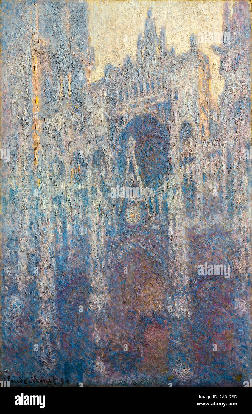 Claude Monet, il portale della cattedrale di Rouen nella luce del mattino, pittura, 1894 Foto Stock