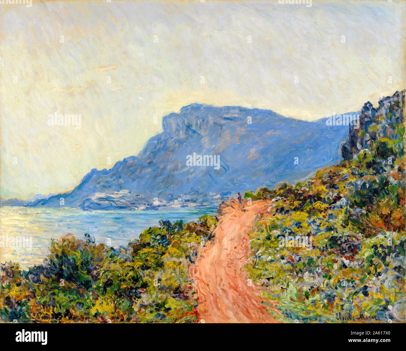 Claude Monet, la pittura di paesaggio, la Corniche vicino a Monaco, 1884 Foto Stock