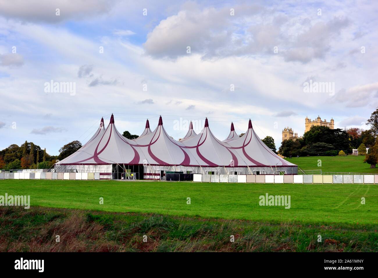 Caso tenda,Wollaton Park,Nottingham, Inghilterra, Regno Unito Foto Stock