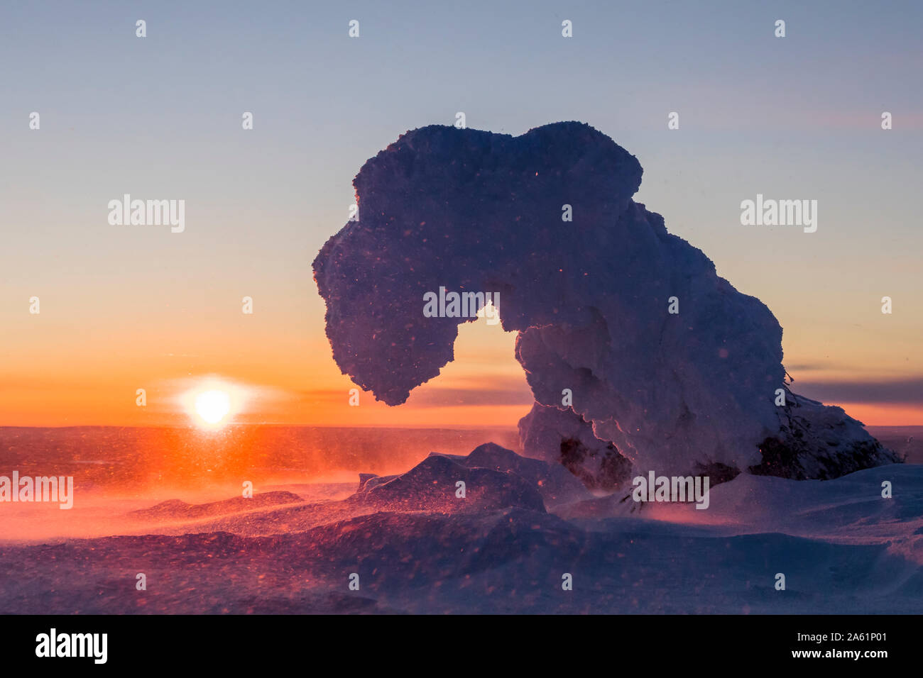 Dura venti del nord Foto Stock