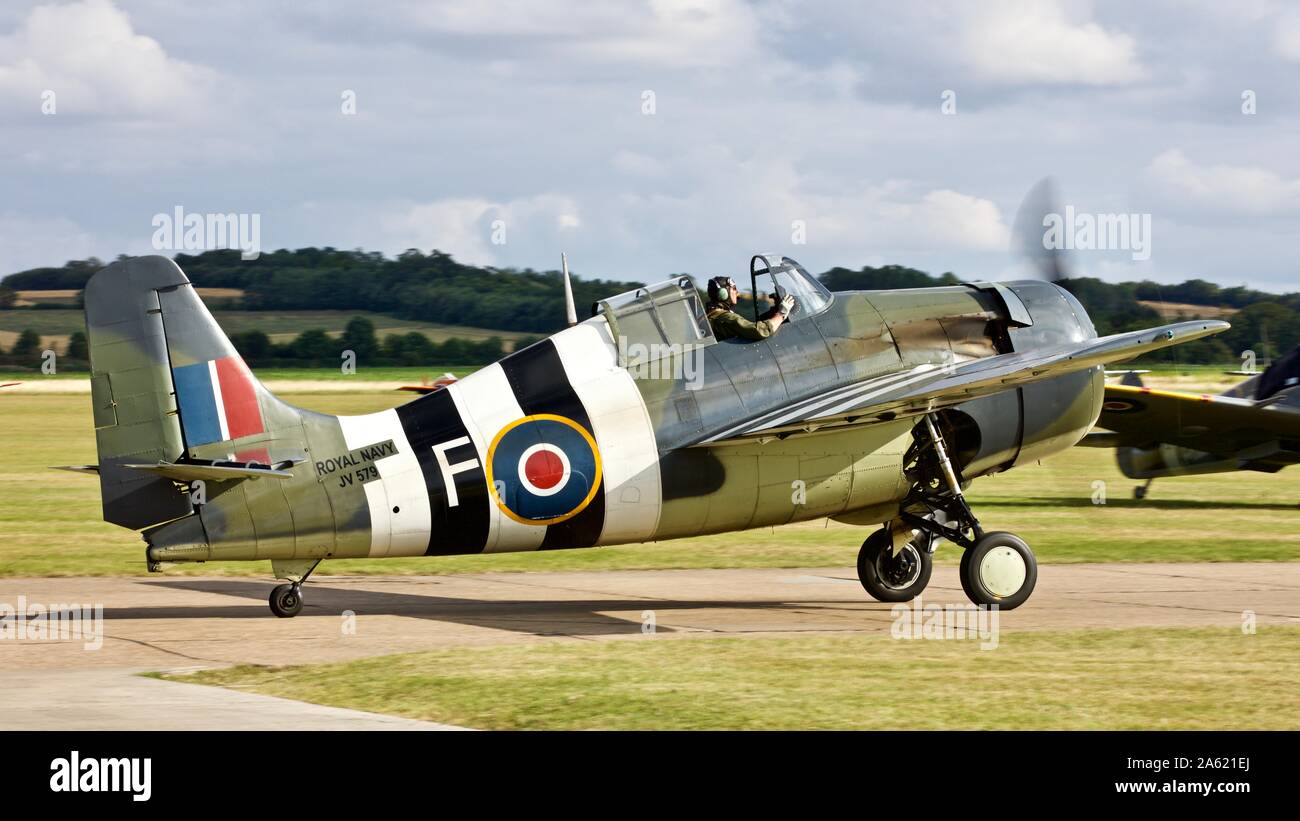 Grumman Wildcat FM-2 "G-RUMW' al Flying Legends su Airshow xiv Luglio 2019 Foto Stock