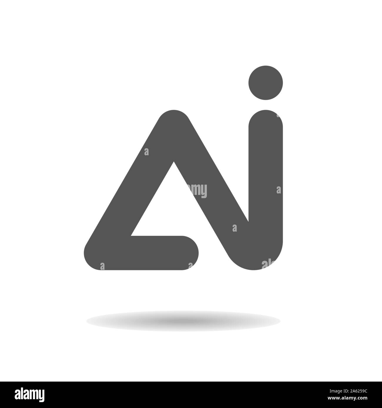 Il Logo IA Letter Template vettoriale Design Illustrazione. Ai, logo, Lettera, vettore, concept design, moderno, icona, sfondo, astratta, web, logotipo Illustrazione Vettoriale