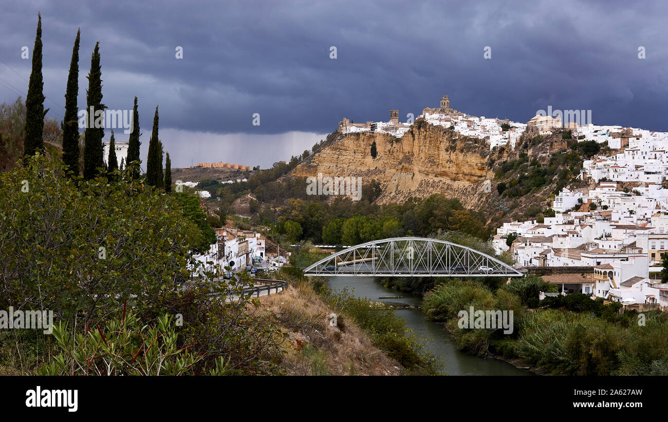 Arcos de la Frontera Visualizza Cadice Andalusia Spagna Foto Stock