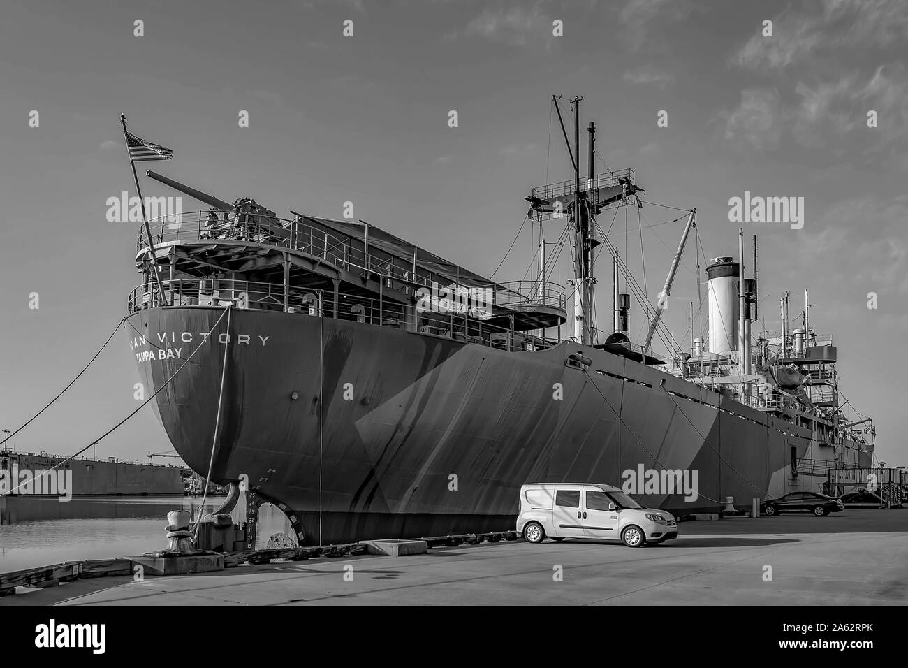 Baia di Tampa, Florida. Aprile 28, 2019. Vittoria americana Nave e Museo a Tampa Bay Port Foto Stock