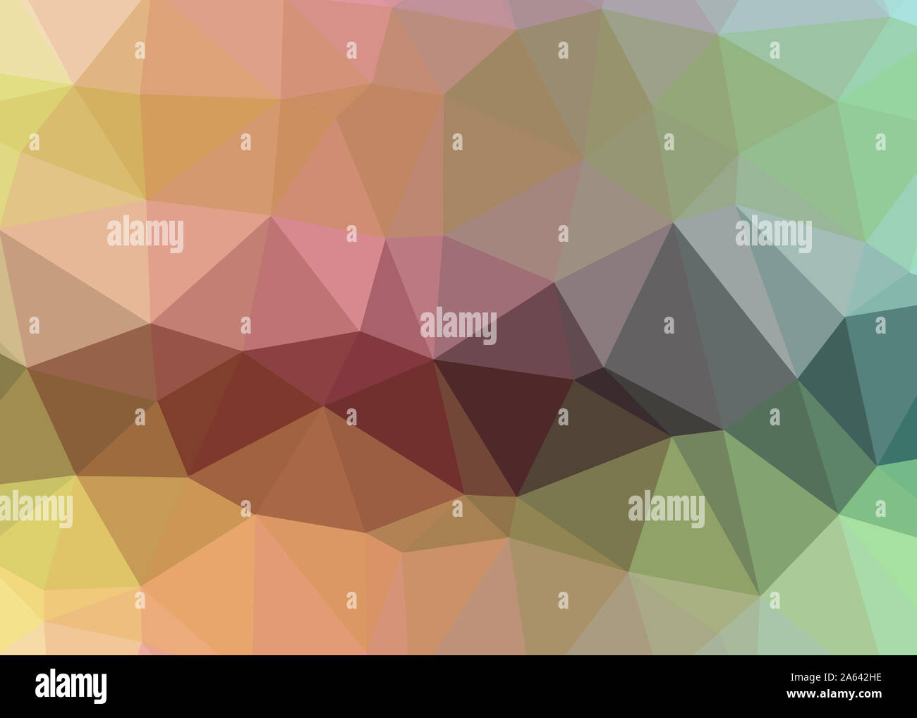 Tema sfondo astratto di triangoli colorati trianglify bellissimo modello semplice design illustrazione sfondo texture a bassa poli geometria Foto Stock