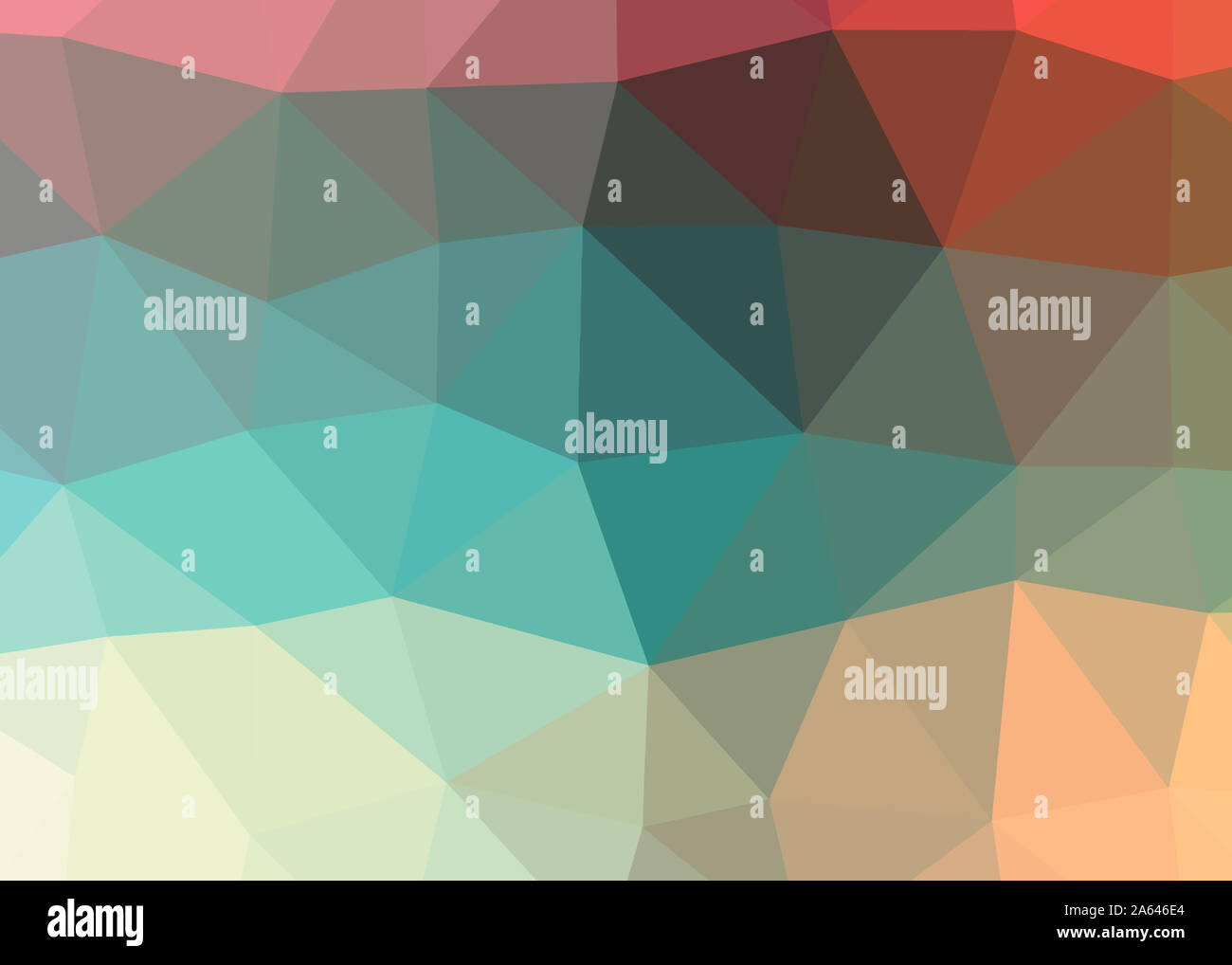 Tema sfondo astratto di triangoli colorati trianglify bellissimo modello semplice design illustrazione sfondo texture a bassa poli geometria Foto Stock