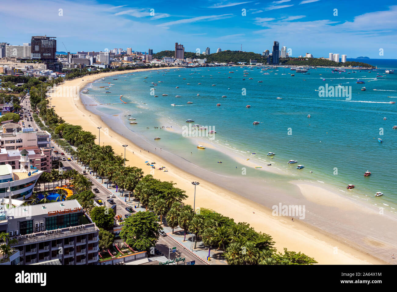 Spiaggia di Pattaya, Chon Buri, Thailandia Foto Stock