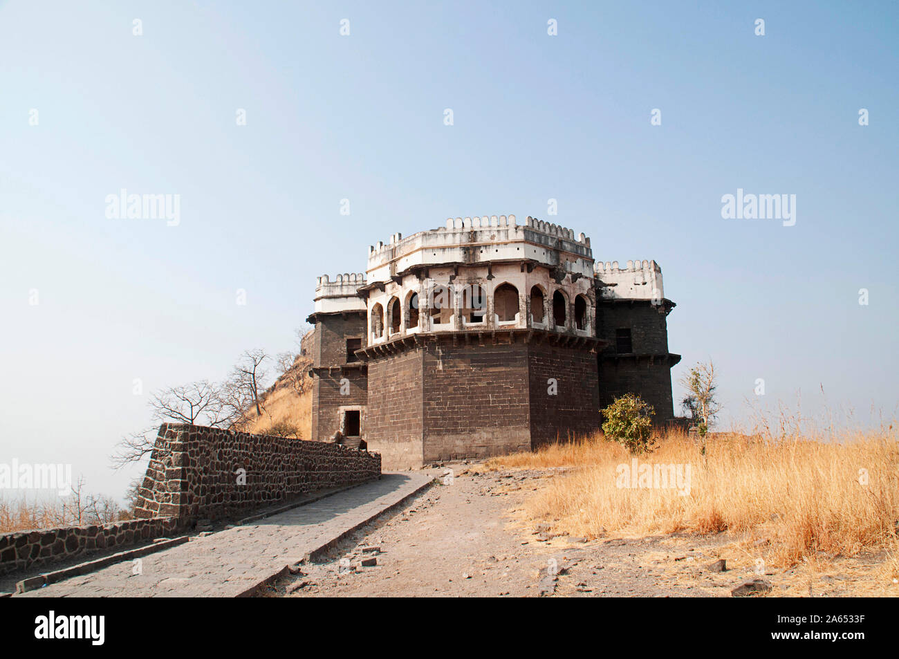 Forte di Daulatabad, edificio più alto o summit, nel distretto di Aurangabad, Maharashtra Daulatabad fort, Foto Stock