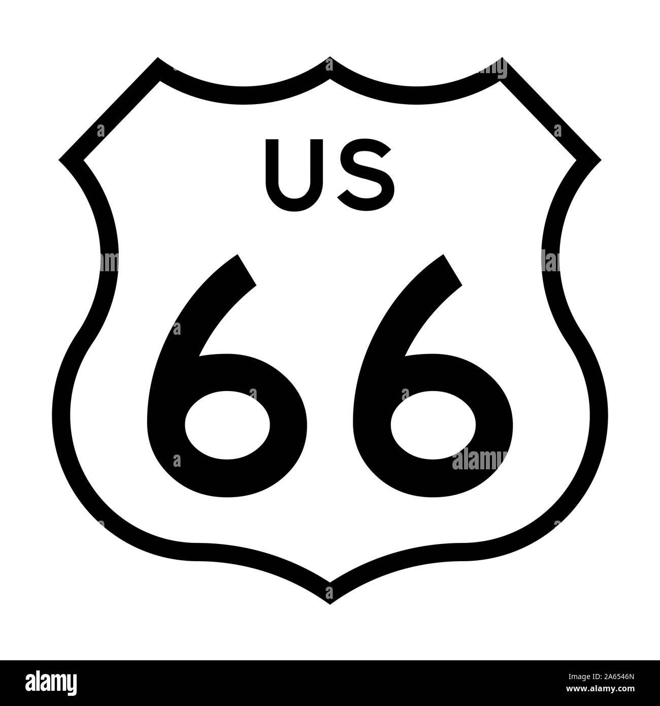 La US Route 66 segno Foto Stock