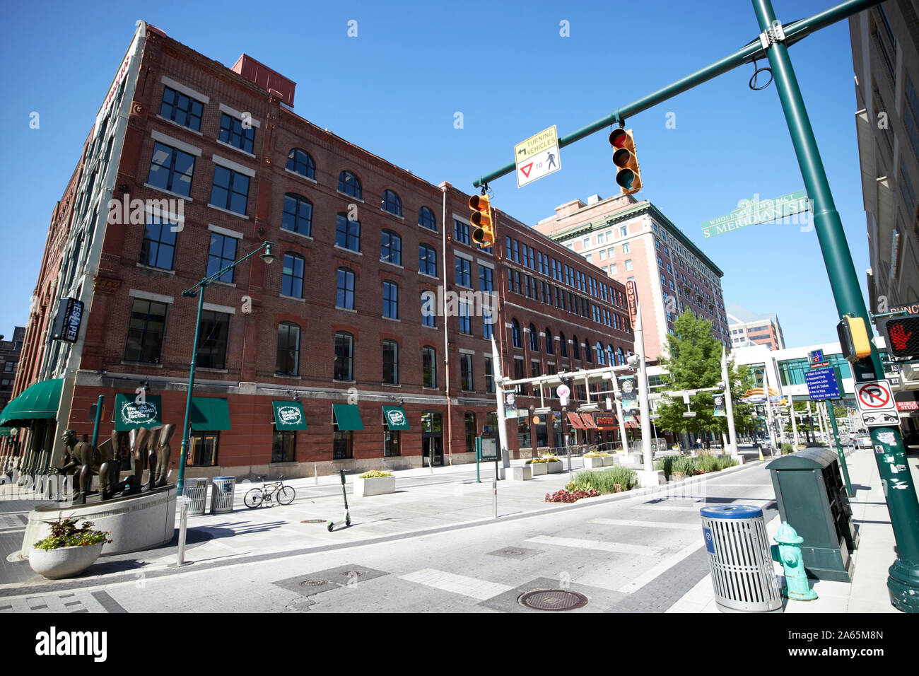 Old spaghetti factory in mckee-erwin edificio meridiano sud st distretto all'ingrosso georgia street nel centro di Indianapolis in Indiana USA Foto Stock