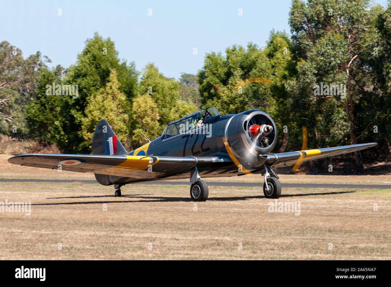 Commonwealth Aircraft Corporation CA-16 Wirraway VH-CAC un australiano ha progettato e costruito il trainer aeromobili utilizzati da th Foto Stock