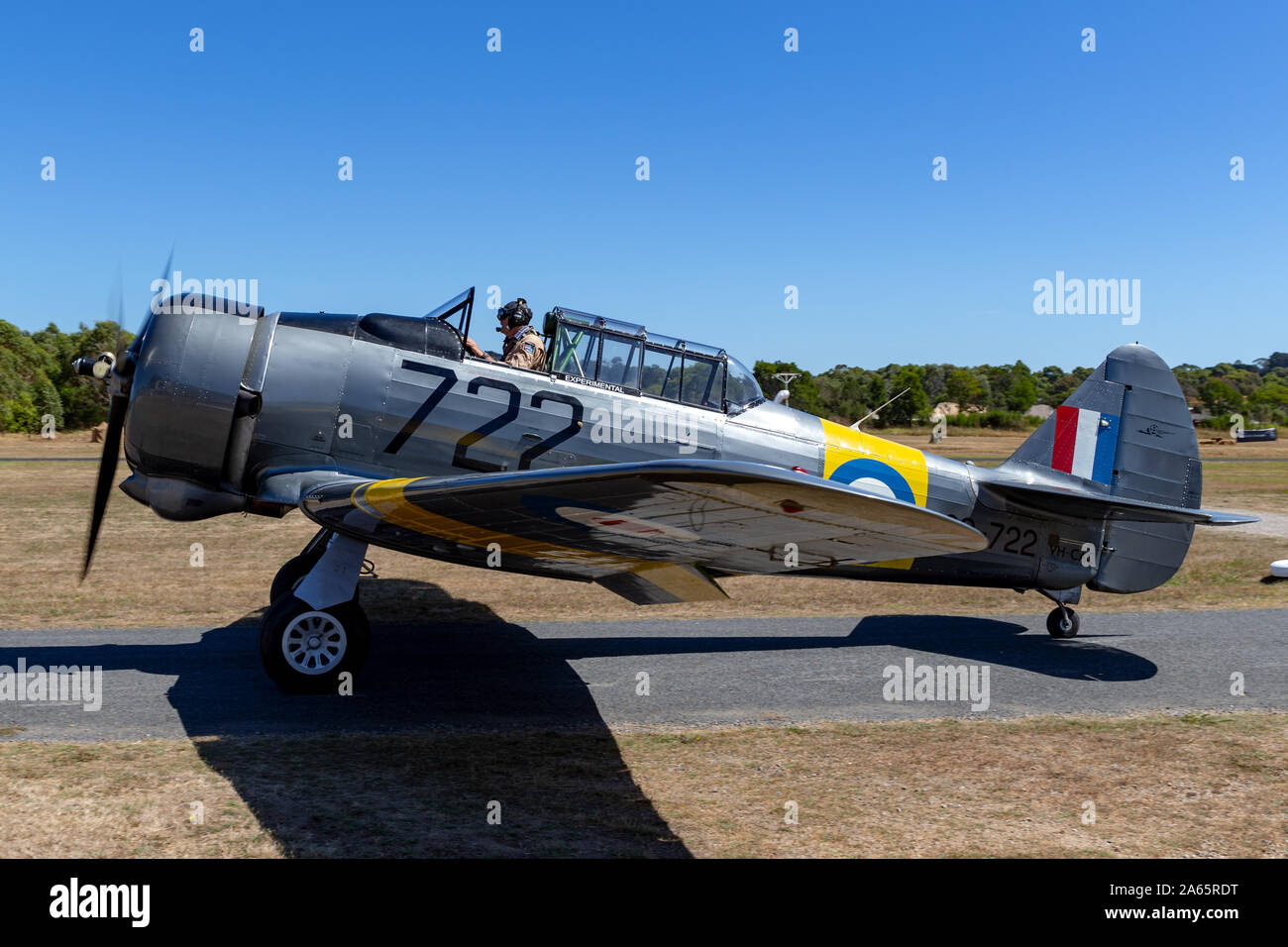 Commonwealth Aircraft Corporation CA-16 Wirraway VH-CAC un australiano ha progettato e costruito il trainer aeromobili utilizzati da th Foto Stock