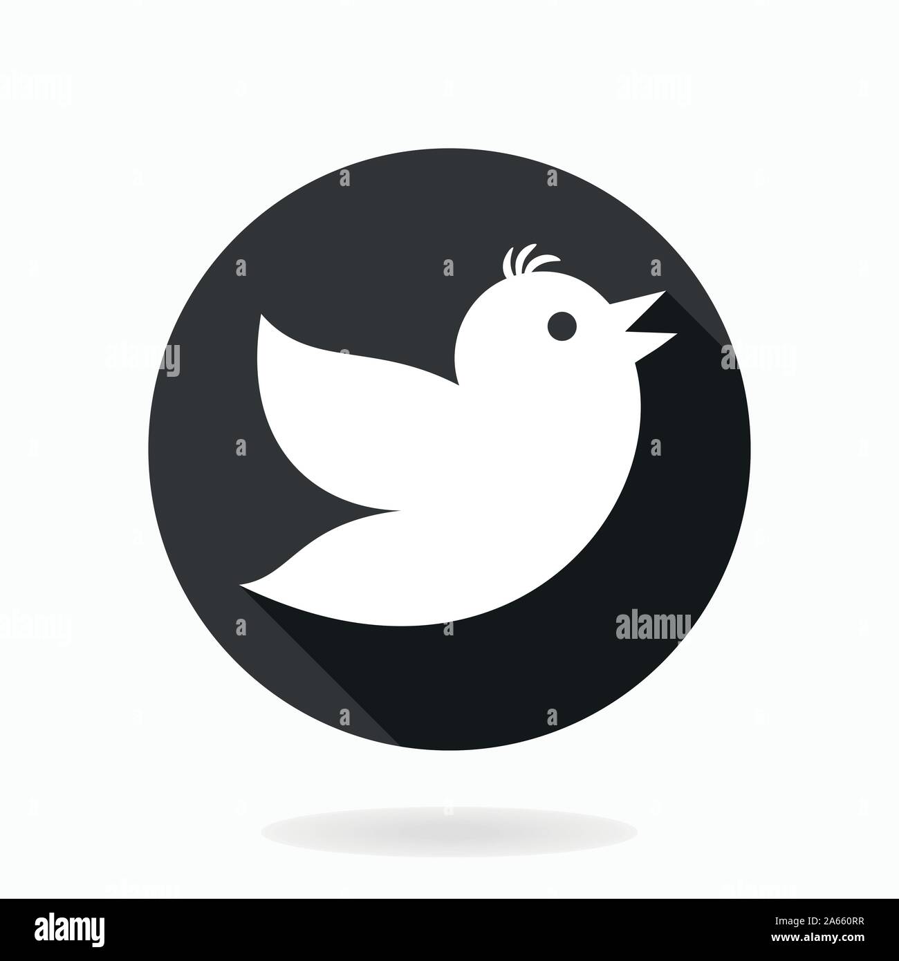 Volo di uccelli vettore icona piatta Illustrazione Vettoriale