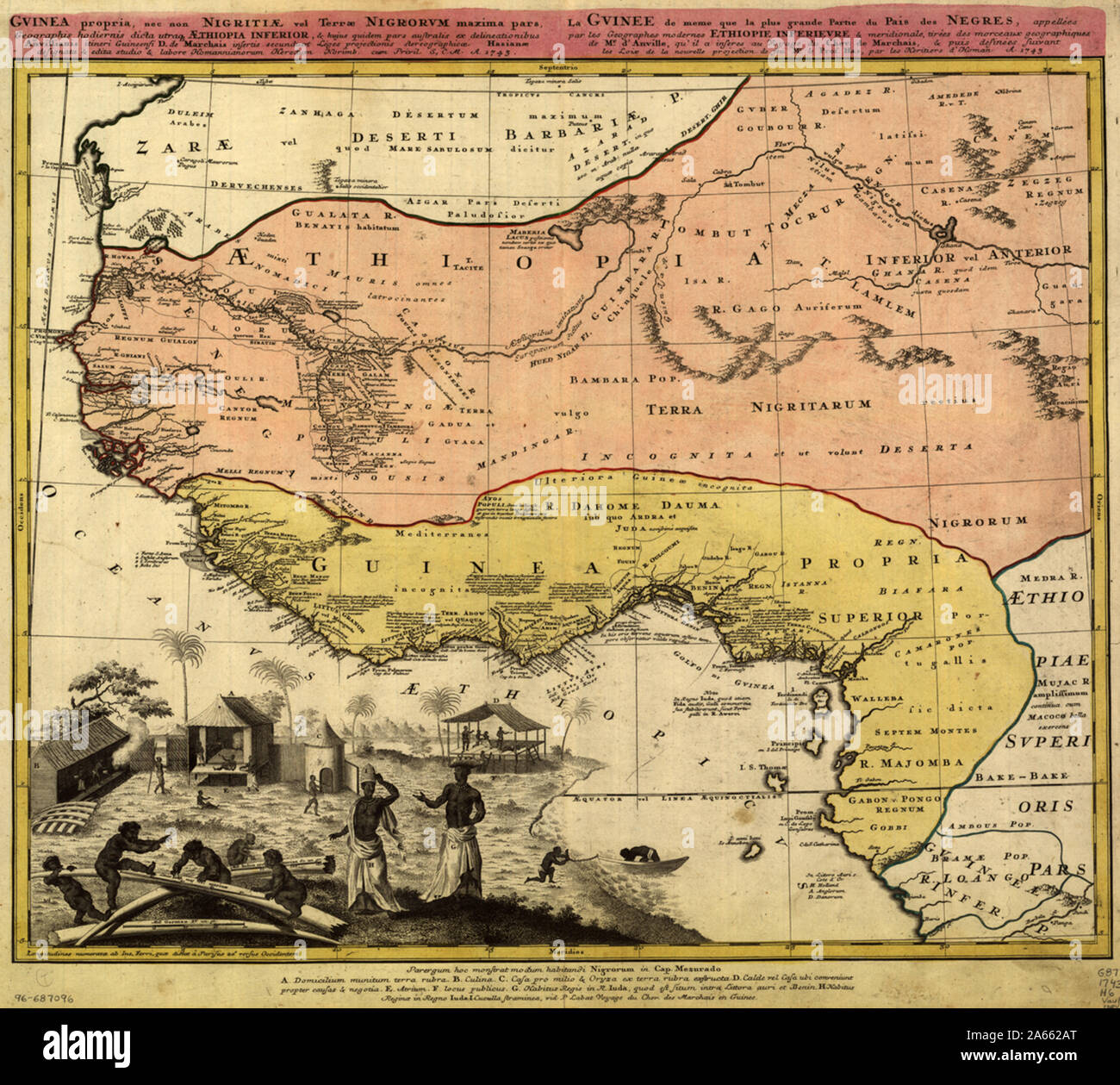 La Guinea stesso, così come la porzione maggiore di Nigritia o la terra dei neri, quello chiamato Etiopia inferiore dai moderni geografi, altri sud Etiopia Foto Stock