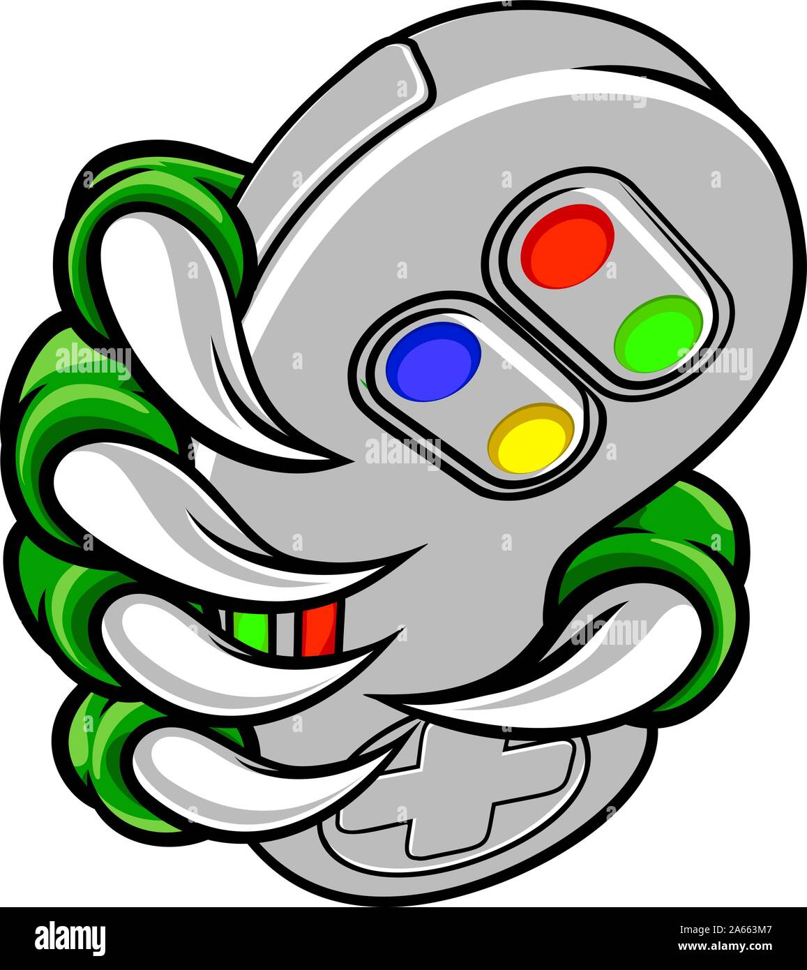 Artiglio del giocatore Video Controller di gioco Monster mano Illustrazione Vettoriale