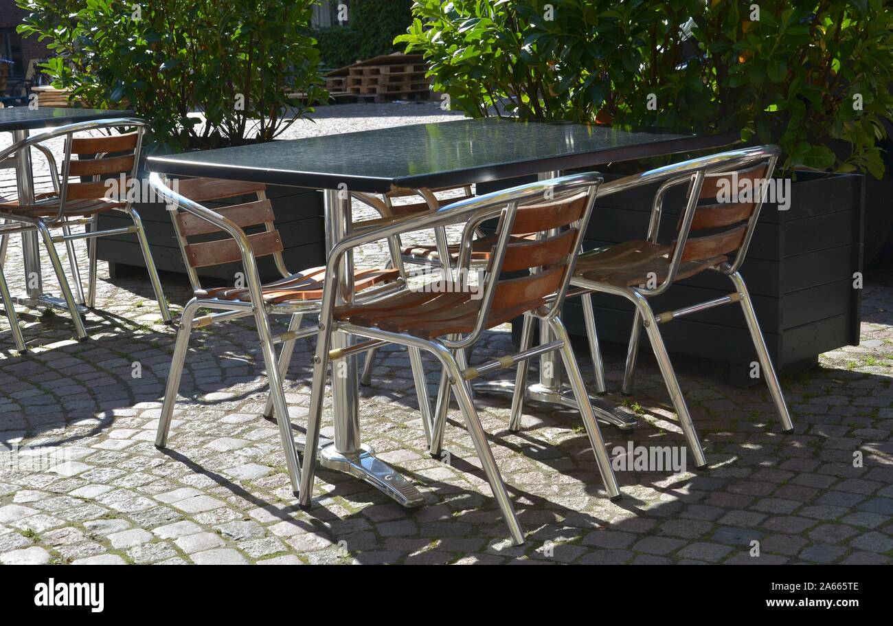 Cafe posti a sedere, Kunsthal Charlottenborg fu Foto Stock