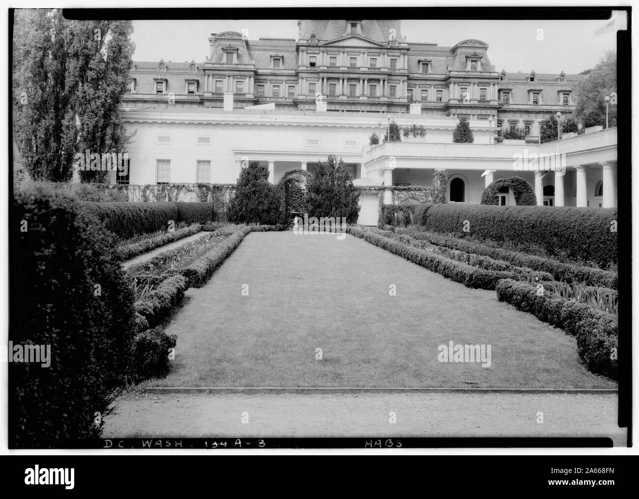 Ala Ovest prima di alterazione; 2. Storici edifici americano Sondaggio Albert S. Burns, fotografo c. 1934-35 Ala Ovest (prima di alterazioni) HABS DC,lavare,134-2; Foto Stock