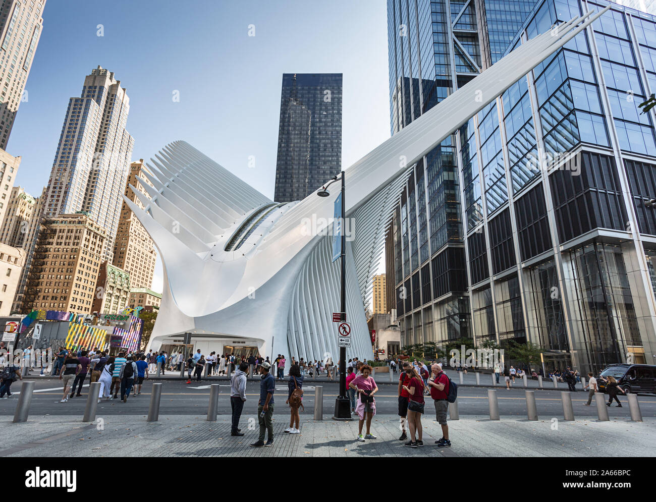 L'occhio, New York City Hub di trasporto al sito del World Trade Center, Ground Zero. Foto Stock