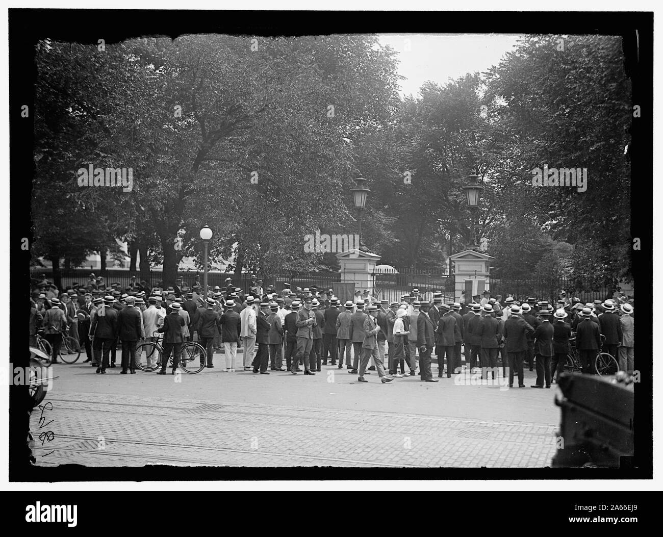 Donna suffragio riot al White House GATE Foto Stock