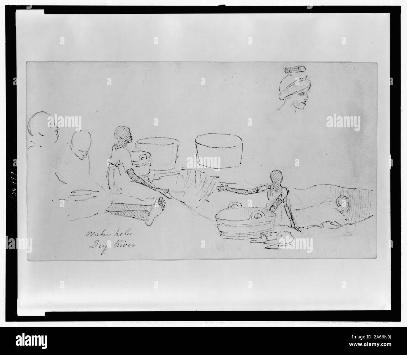 Foro per l'acqua, fiume secco Foto Stock