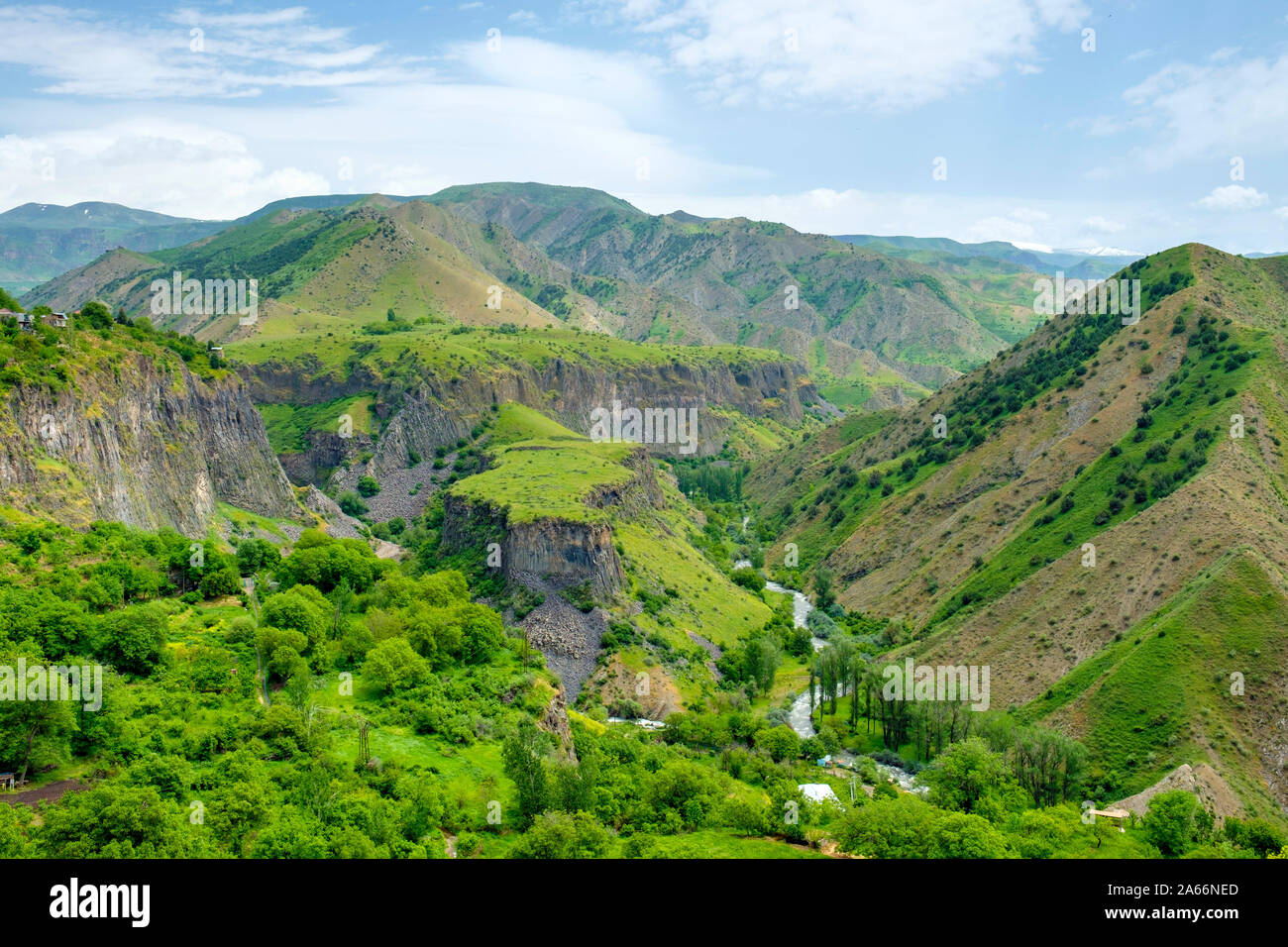 Azat River Gorge, Sito Patrimonio Mondiale dell'UNESCO, Garni, provincia di Kotayk, Armenia. Foto Stock