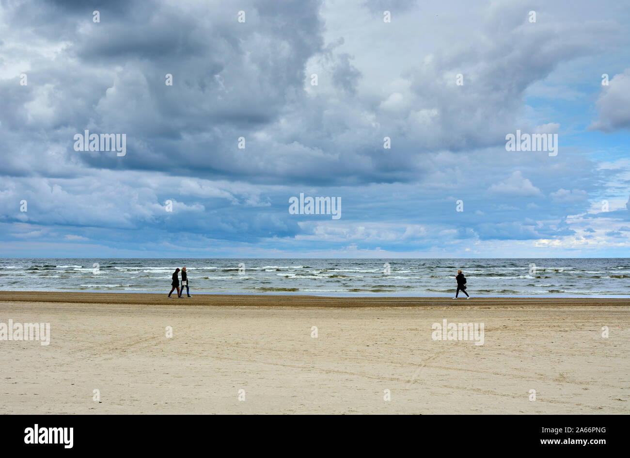 Il mar Baltico Majori beach. Jurmala, Riga. Lettonia Foto Stock