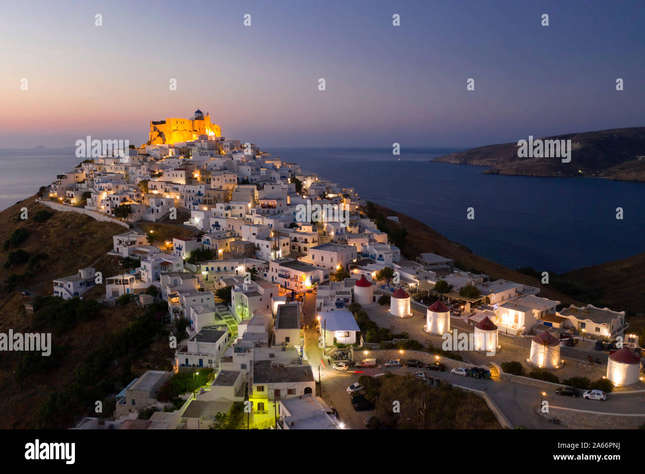 Grecia isole Dodecanesi, Astypalea, Chora Astypalea (Astypalea città) Foto Stock