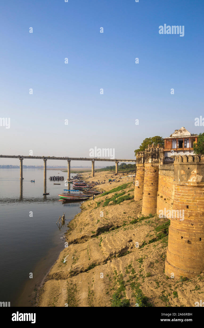 India, Uttar Pradesh, Varanasi, Ramnagar Fort Foto Stock