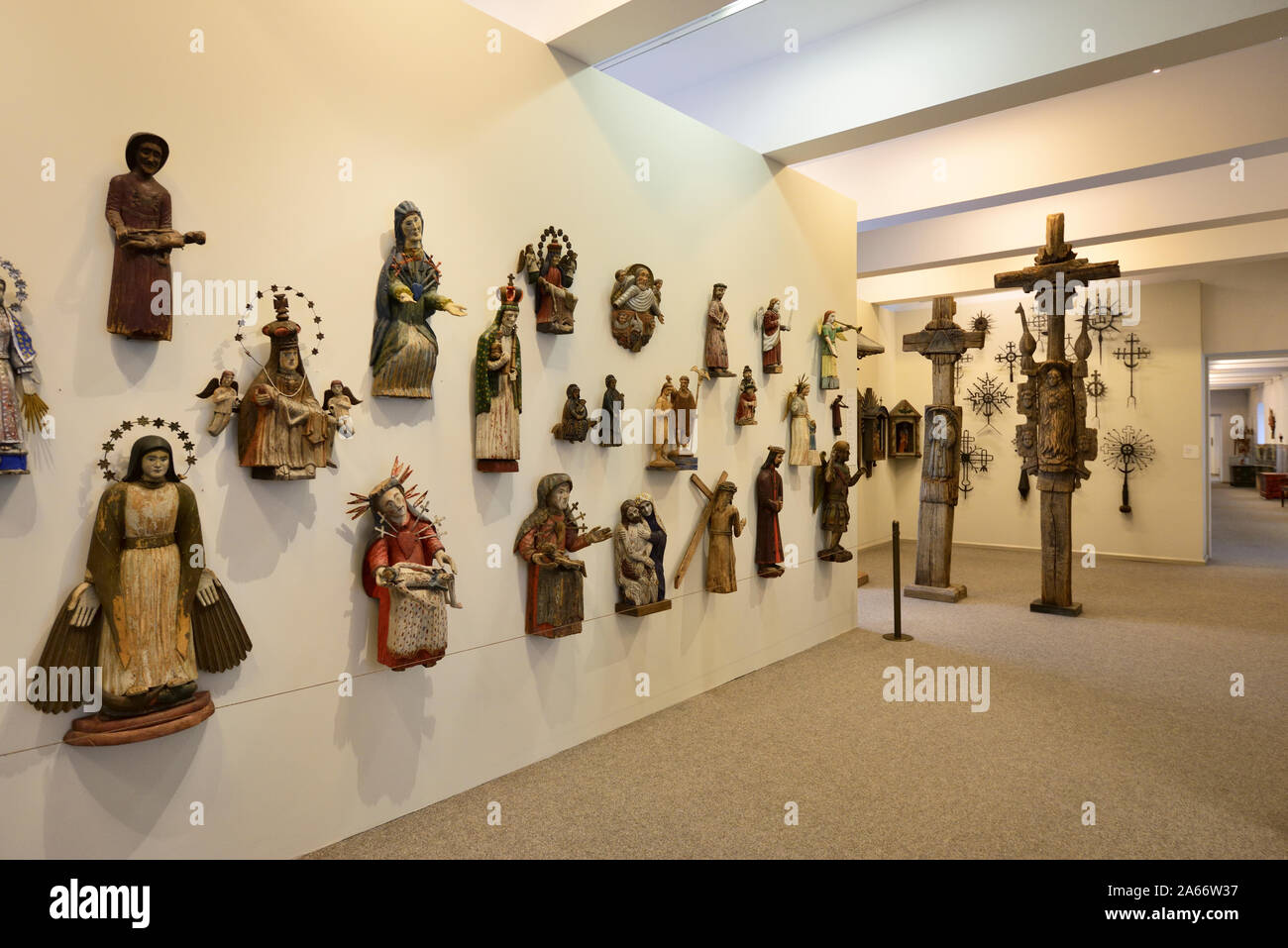 Religiosa intaglio del legno provenienti dalla Lituania. Museo Nazionale della Lituania, Vilnius. La lituania Foto Stock
