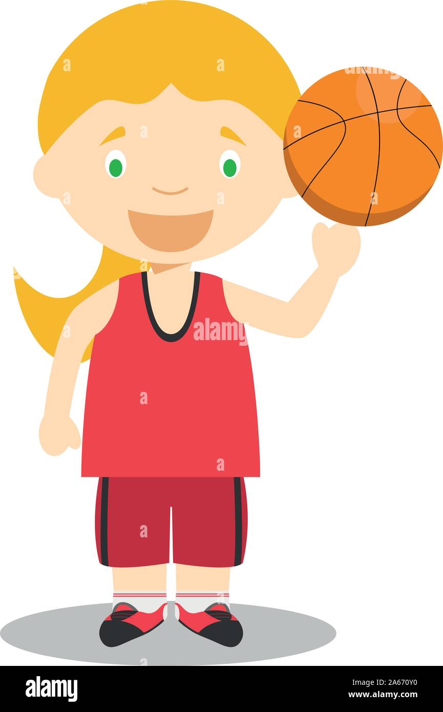 Sport cartoon illustrazioni vettoriali: Basket (femmina) Illustrazione Vettoriale